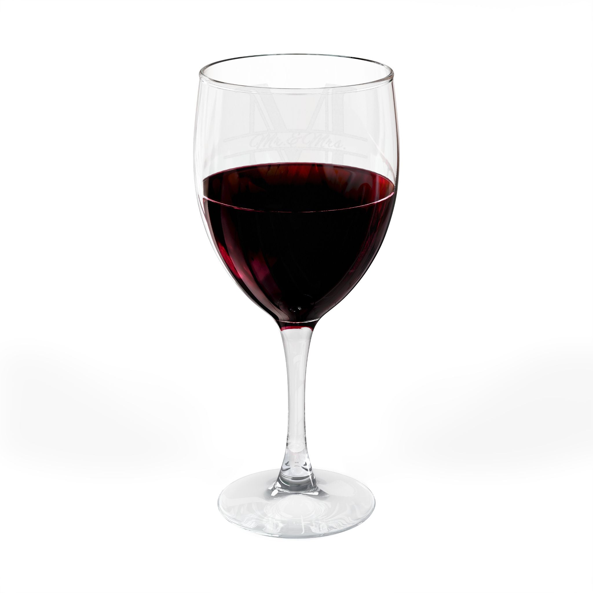 Engraved 10.5oz Wine Glass — Wedding Decor Souvenir