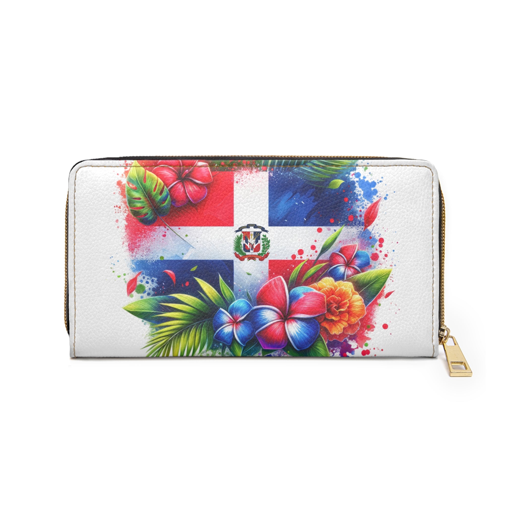 Dominican Zipper Wallet — Patriotic DR Flag Travel Wallet
