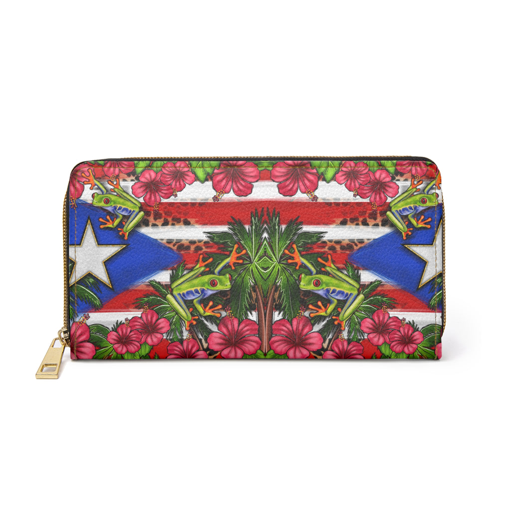 Puerto Rico Zipper Wallet — Island Flag Design