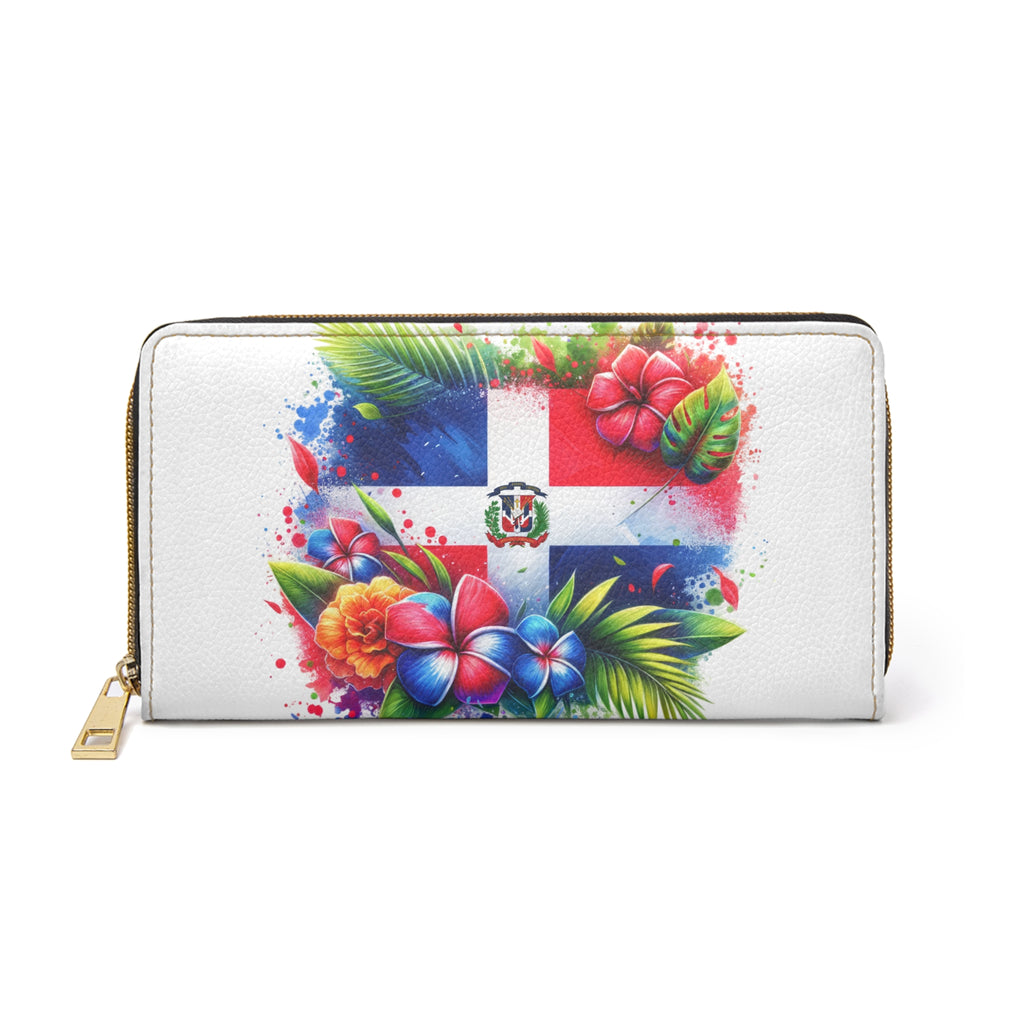 Dominican Zipper Wallet — Patriotic DR Flag Travel Wallet