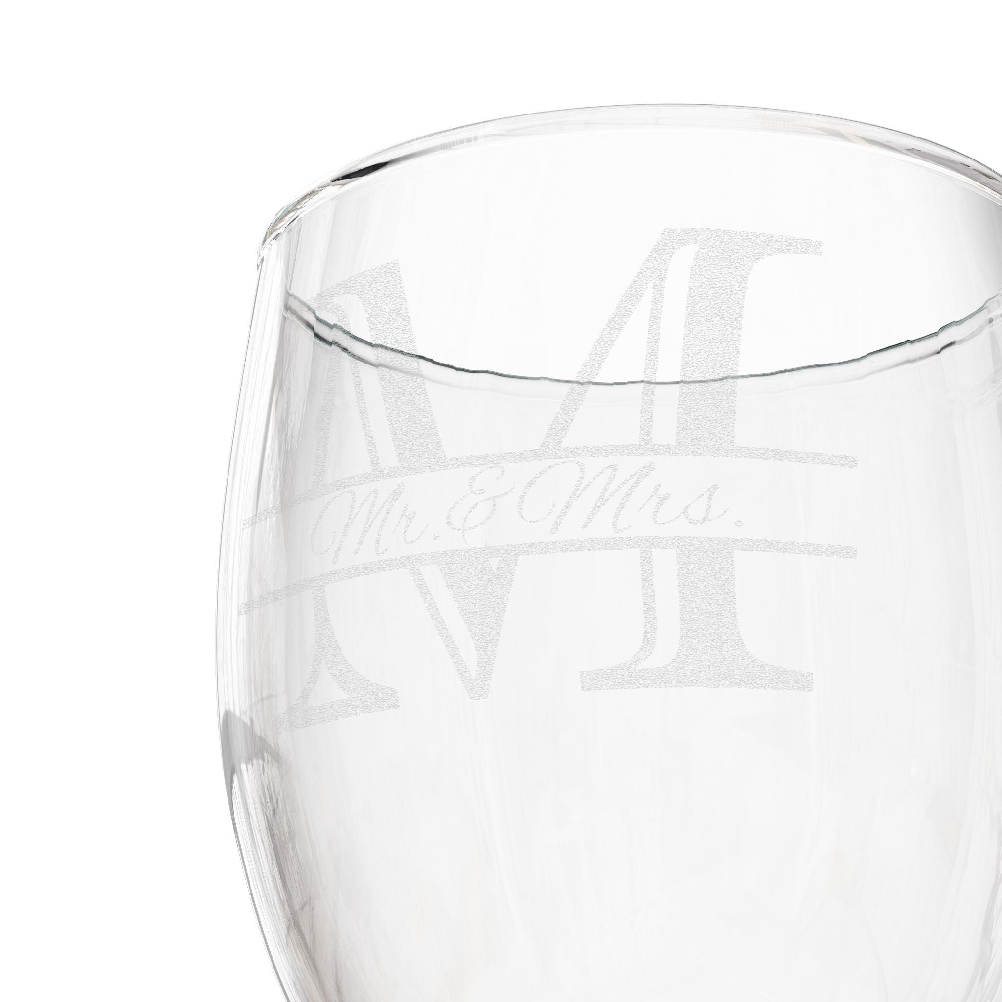Engraved 10.5oz Wine Glass — Wedding Decor Souvenir