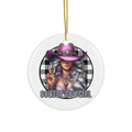 Boujee Cowgirl Ceramic Ornament