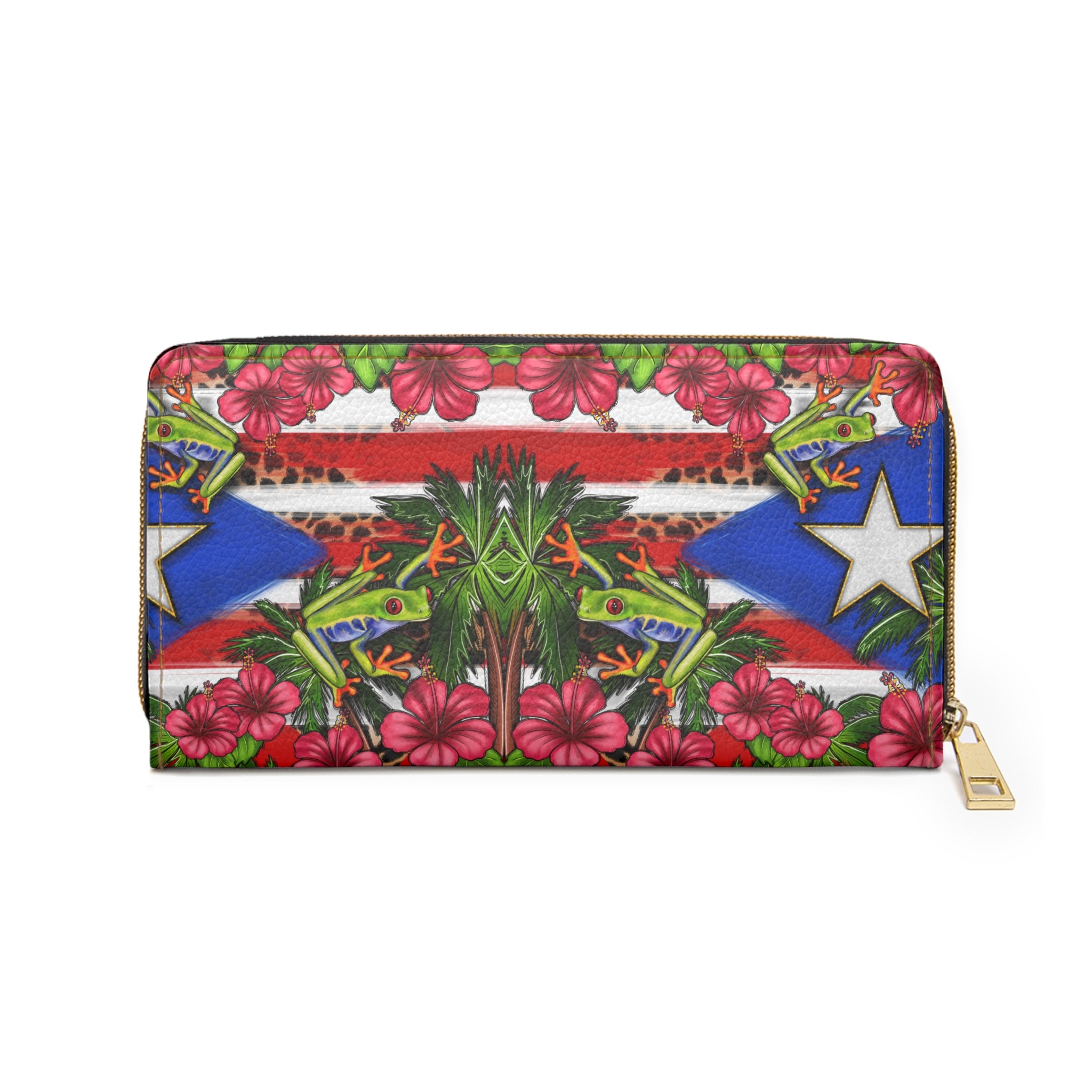 Puerto Rico Zipper Wallet — Island Flag Design