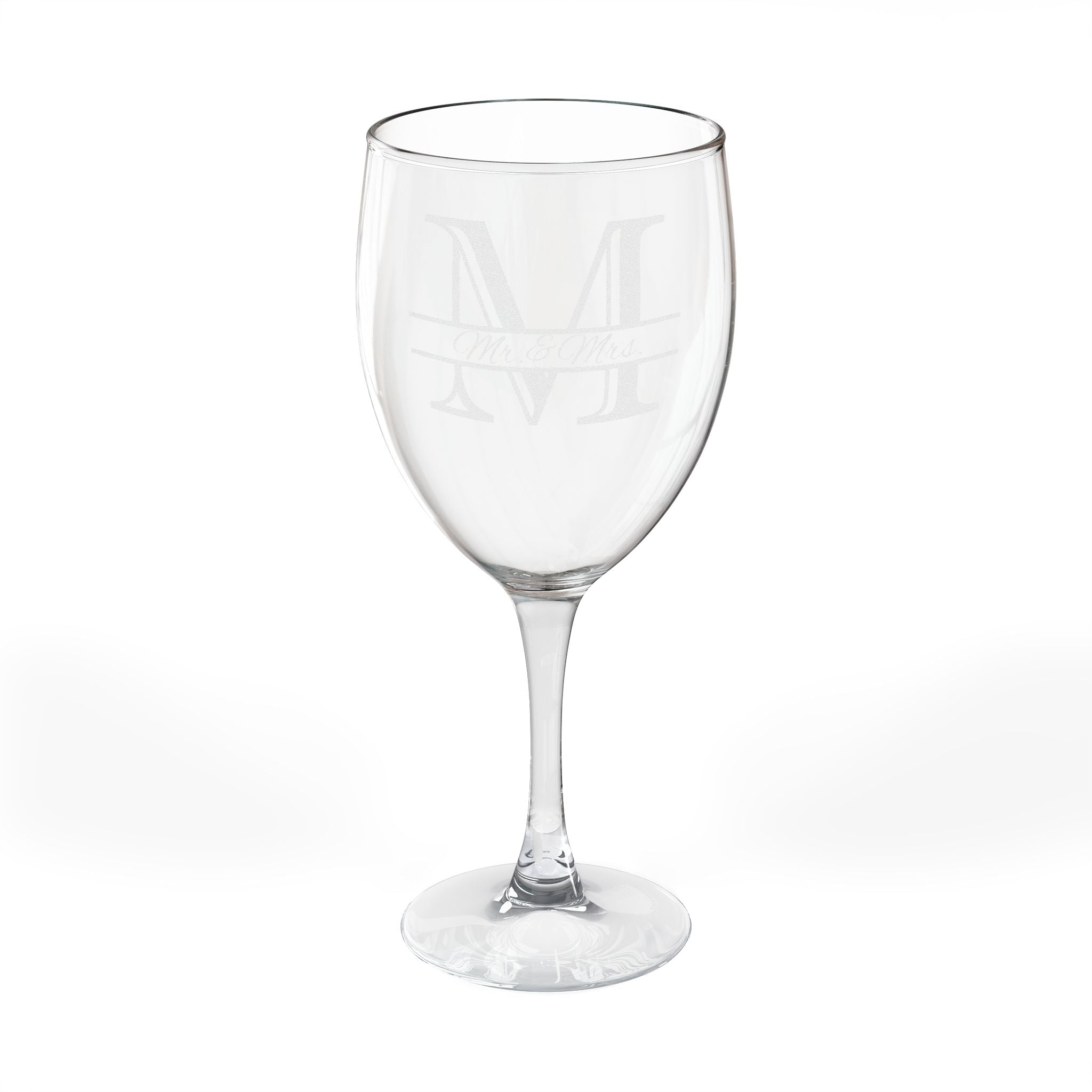 Engraved 10.5oz Wine Glass — Wedding Decor Souvenir