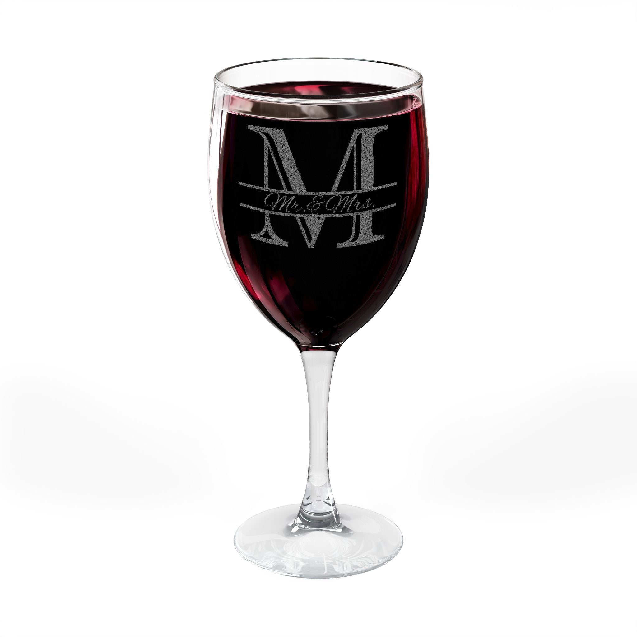 Engraved 10.5oz Wine Glass — Wedding Decor Souvenir